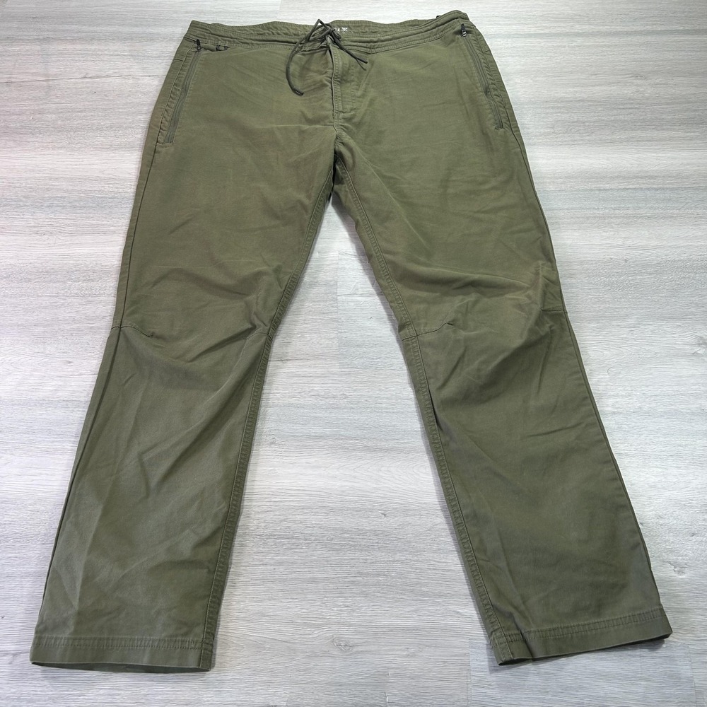 Roark Layover 2.0 Pants Mens 38 Olive Green Drawstring Travel RP274